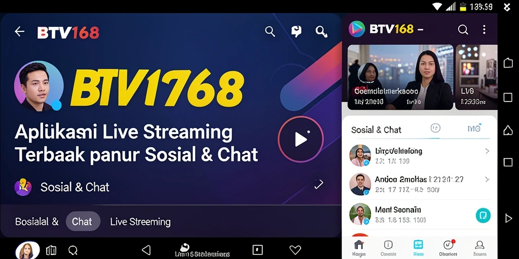 Antarmuka BTV168 yang memukau dalam sesi Live Streaming.