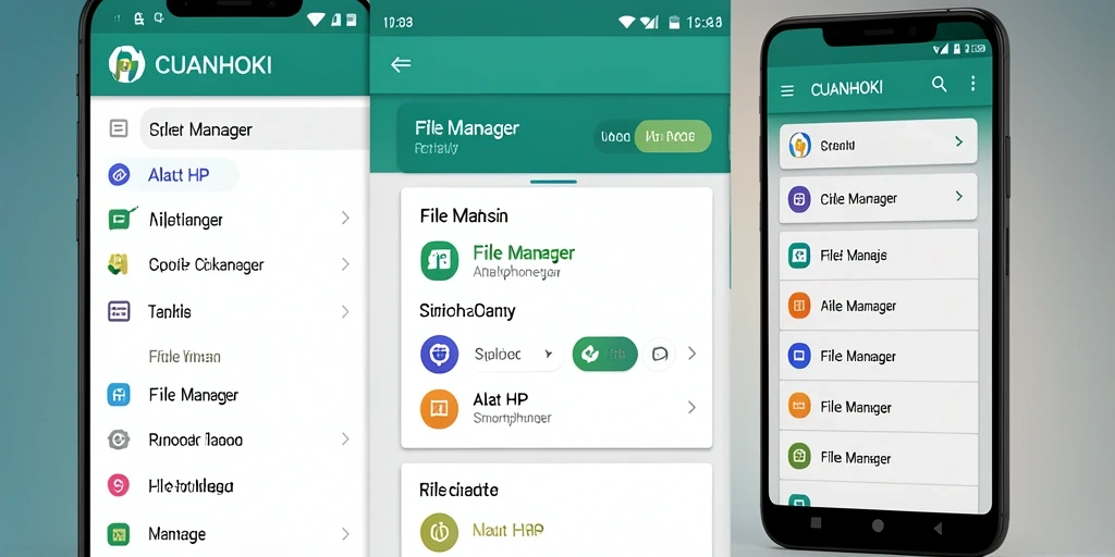Tampilan antarmuka CUANHOKI yang modern untuk File Manager.