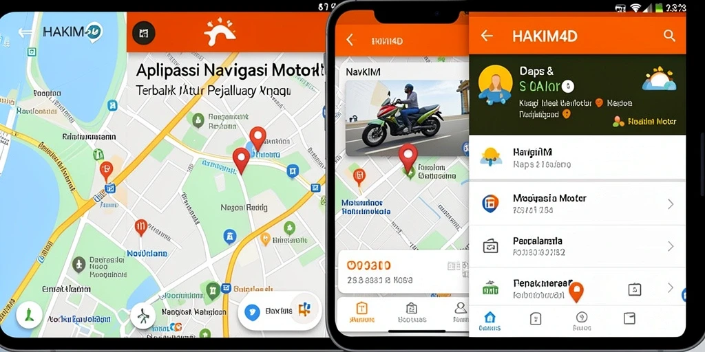 Tampilan antarmuka HAKIM4D untuk navigasi motor yang modern dan informatif.