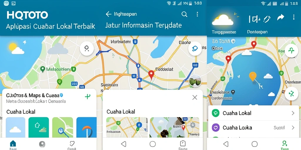 Tampilan antarmuka HQTOTO yang menampilkan ramalan cuaca lokal.