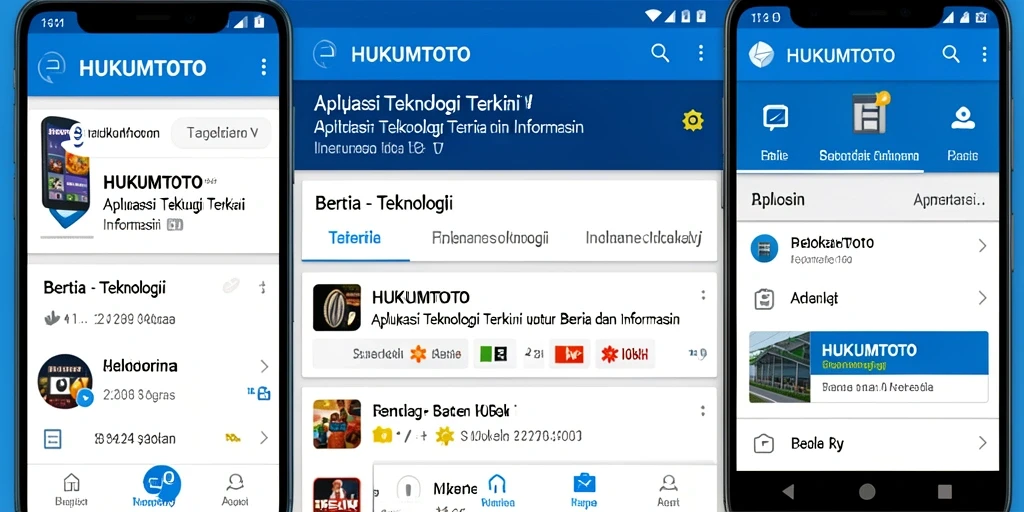 Tampilan antarmuka HUKUMTOTO yang modern dan informatif.