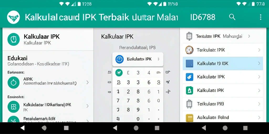 Tampilan antarmuka aplikasi Kalkulator IPK yang sederhana dan fungsional.