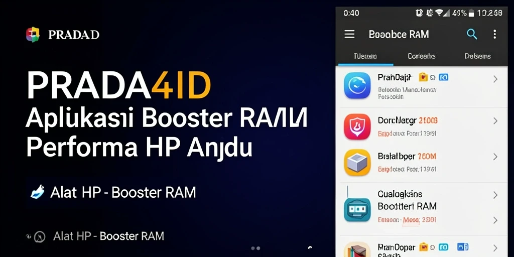 Antarmuka pengguna PRADA4D yang sederhana dan efektif untuk mengoptimalkan RAM.