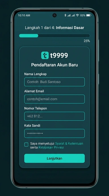 Cara Mudah Registrasi Akun t9999 untuk Pengguna Android